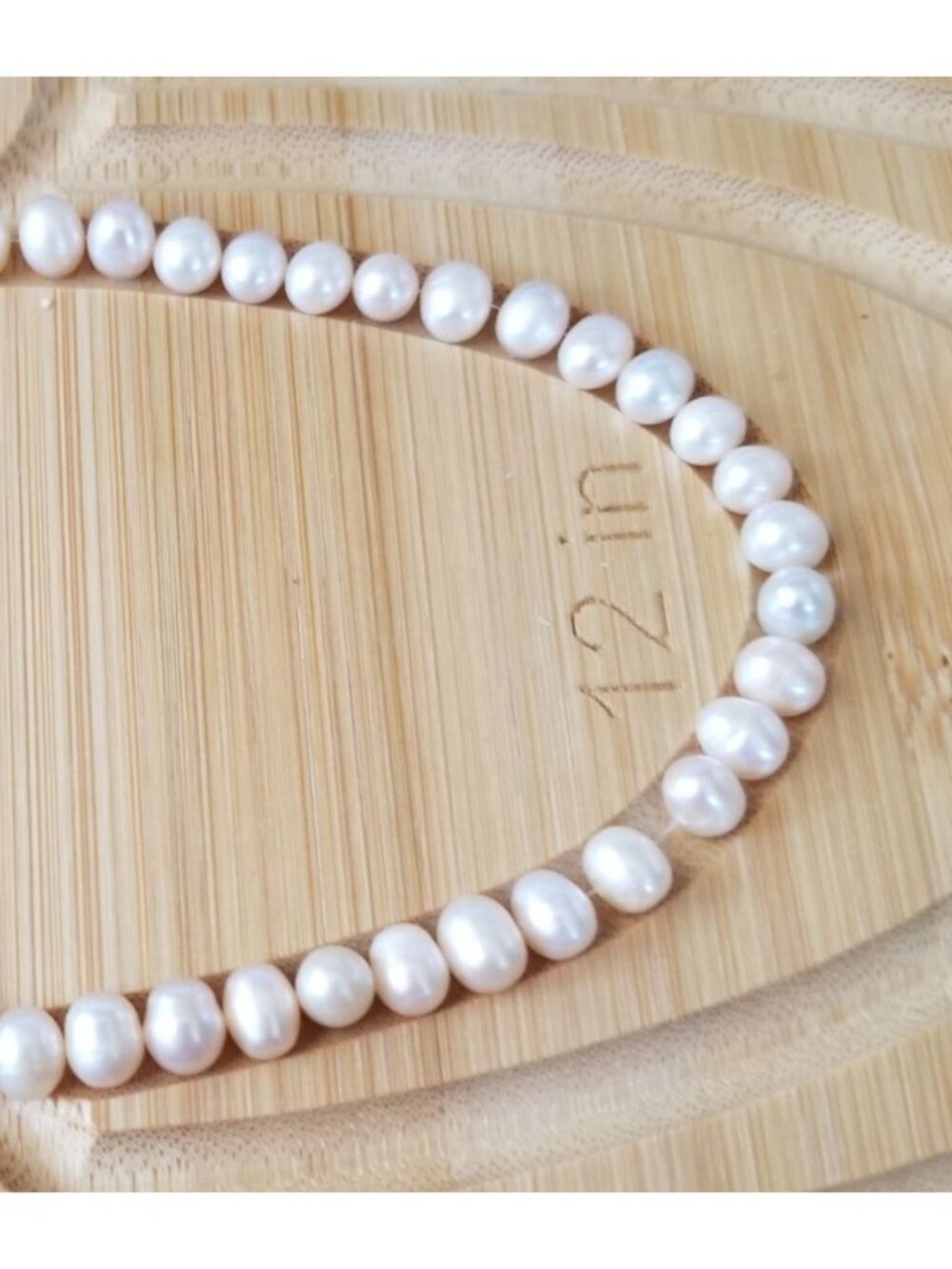 Loose Pearl White Flat Bottom Bag 65 D  Half  Round  8 mm  Bin Pearl  33  Pcs  7